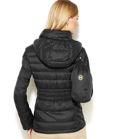 michael kors packable puffer|michael kors chevron puffer jacket.